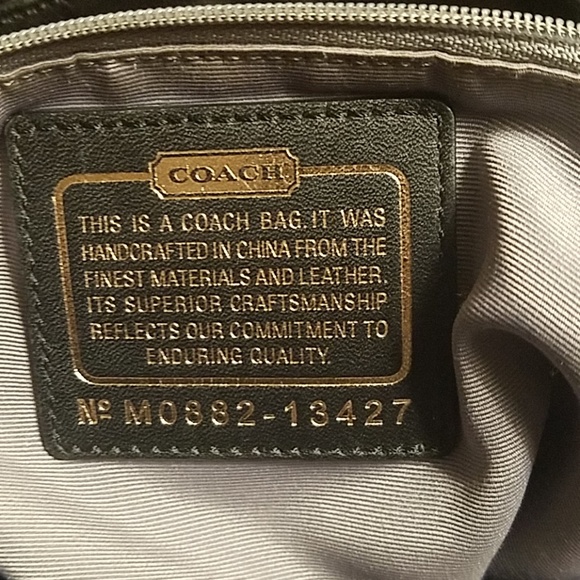 Coach black and gray signature bag - Picture 3 of 4